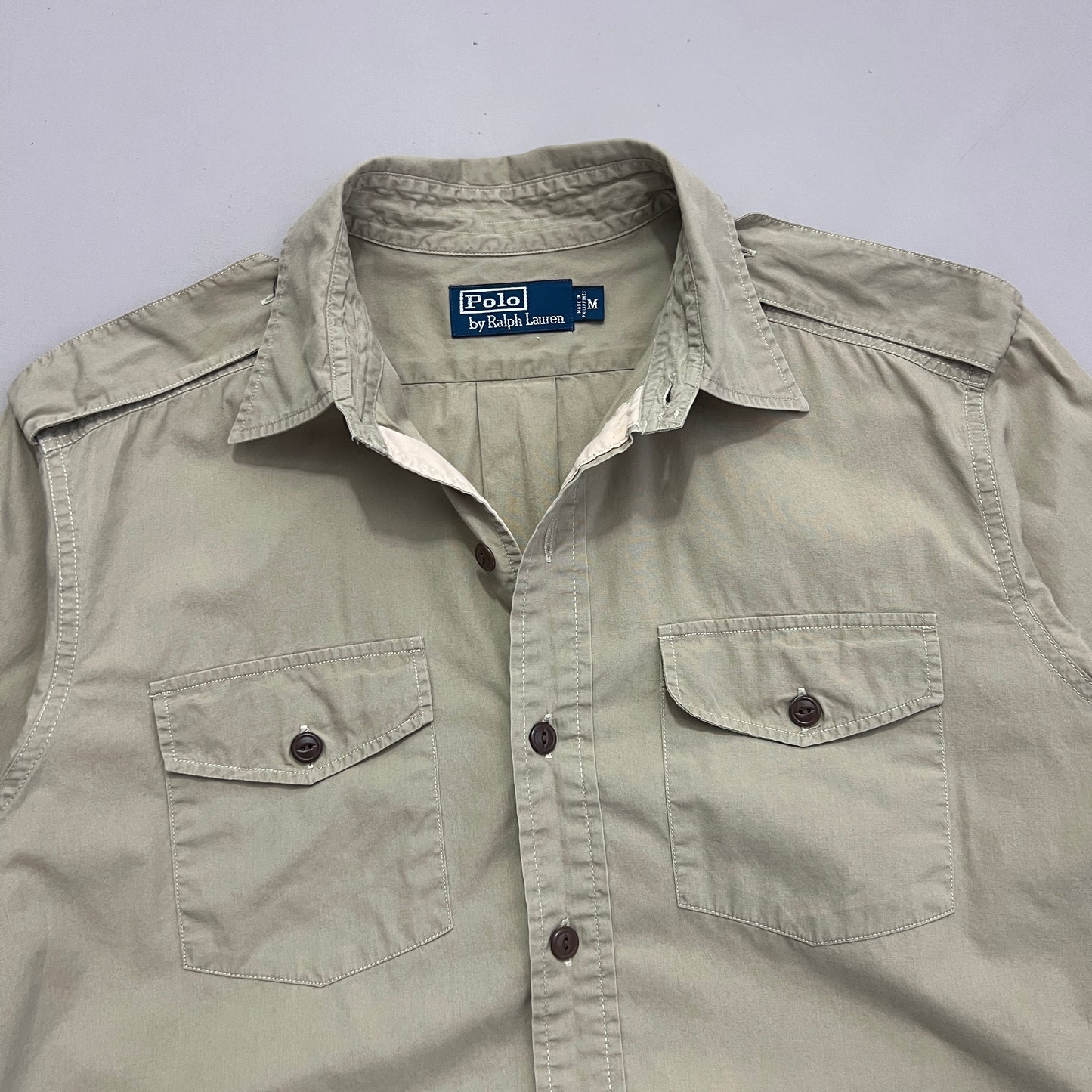 Medium 1990s Polo Ralph Lauren Safari Button Shirt
