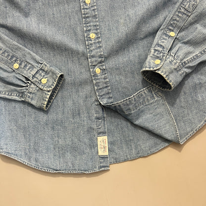 Medium 1990s Polo Ralph Lauren Suede Shooting Button Shirt