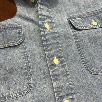 Medium 1990s Polo Ralph Lauren Suede Shooting Button Shirt