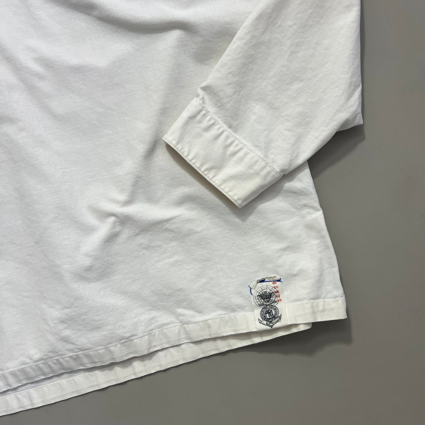 Large 1990s White Polo Ralph Lauren Naval Skipper Shirt