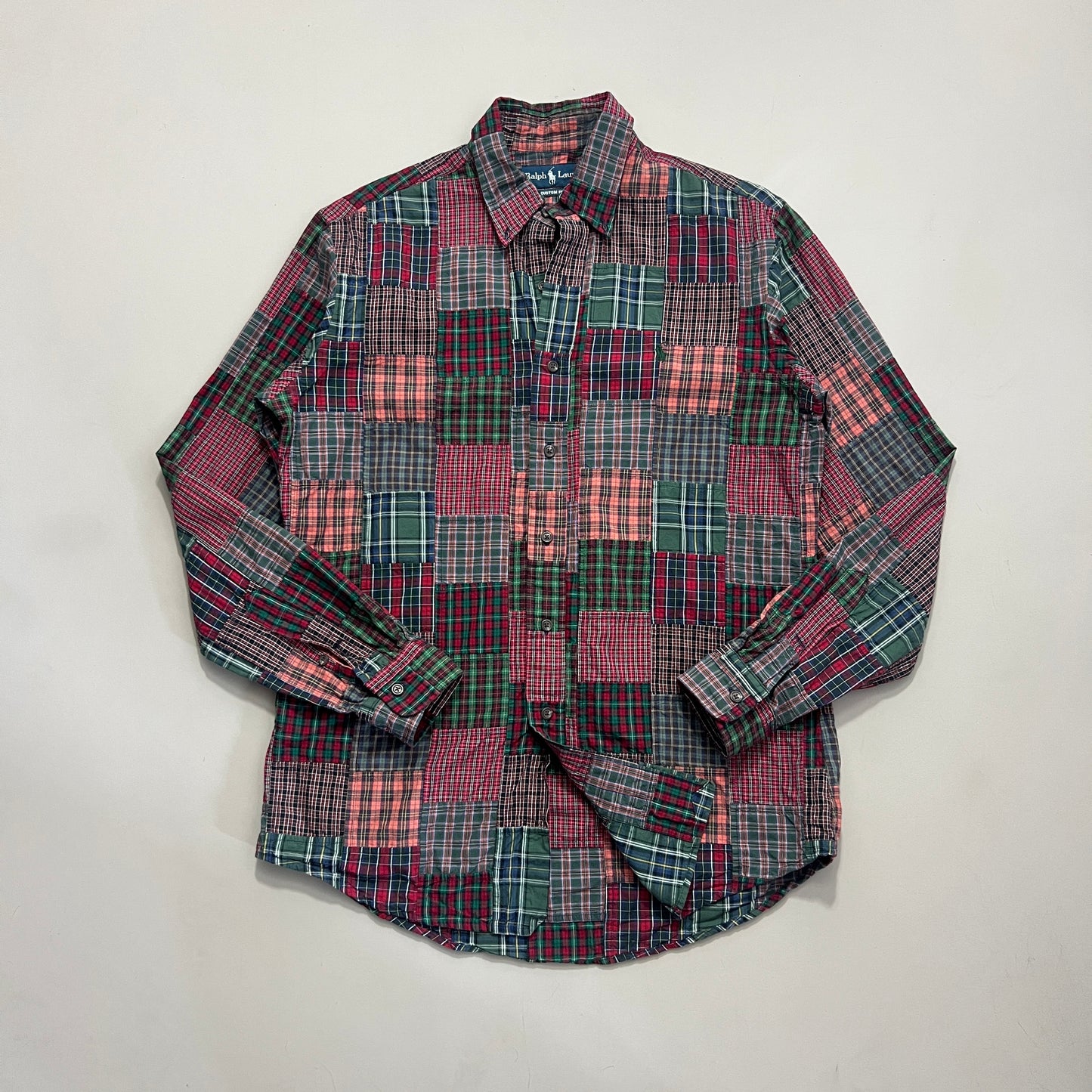 Medium 1990s Polo Ralph Lauren Patchwork Button Shirt