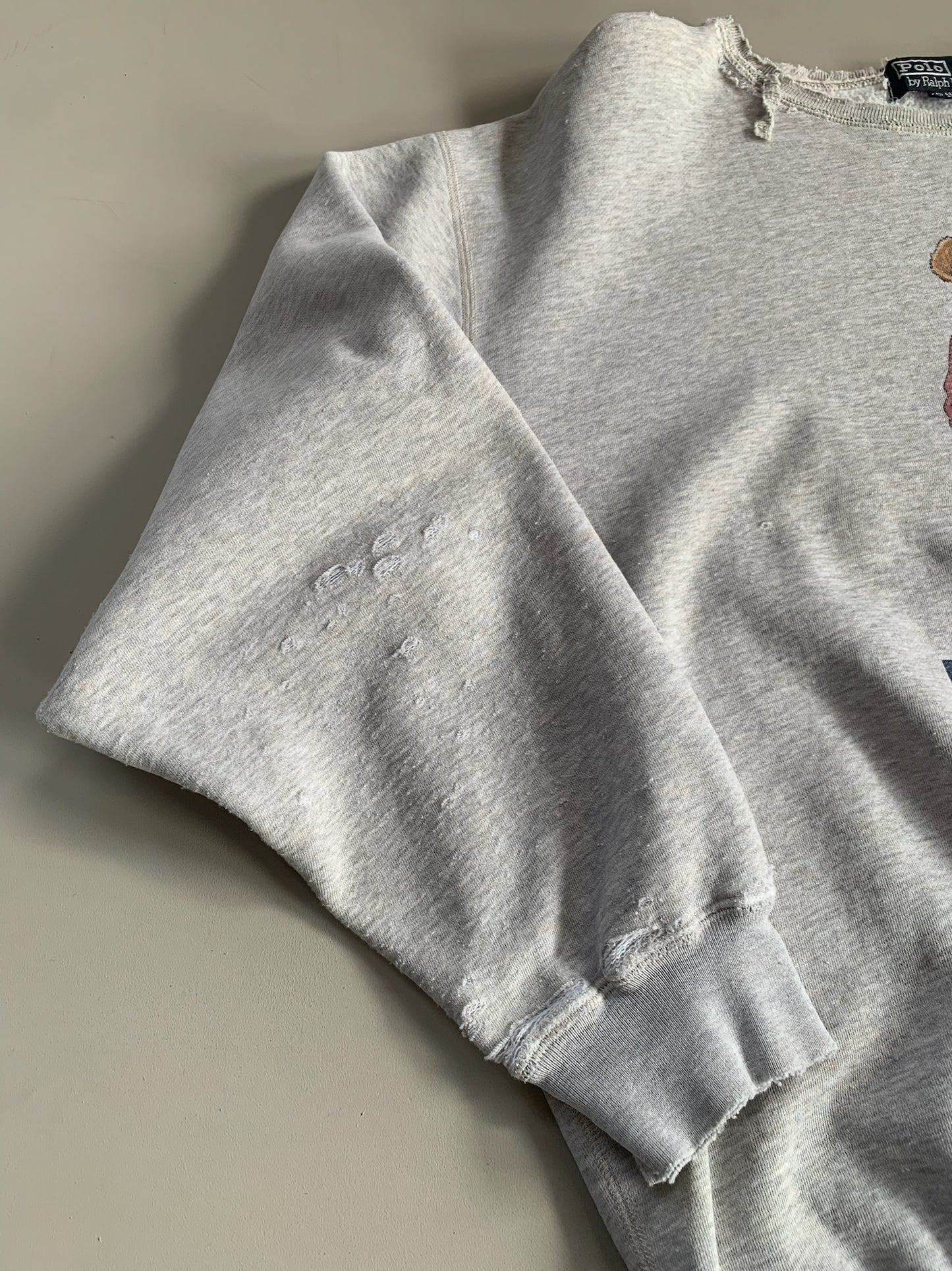 Medium 1990s Distressed Polo Sport Bear Sweatshirt