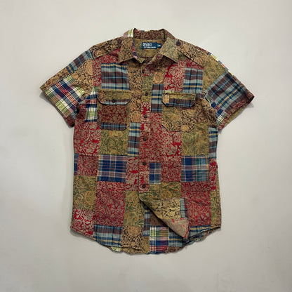 Medium 1990s Polo Ralph Lauren Paisley Patchwork Button Shirt