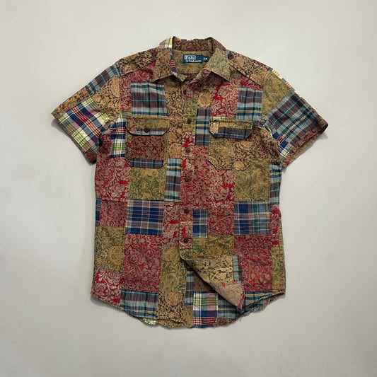 Medium 1990s Polo Ralph Lauren Paisley Patchwork Button Shirt