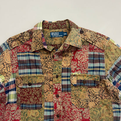 Medium 1990s Polo Ralph Lauren Paisley Patchwork Button Shirt