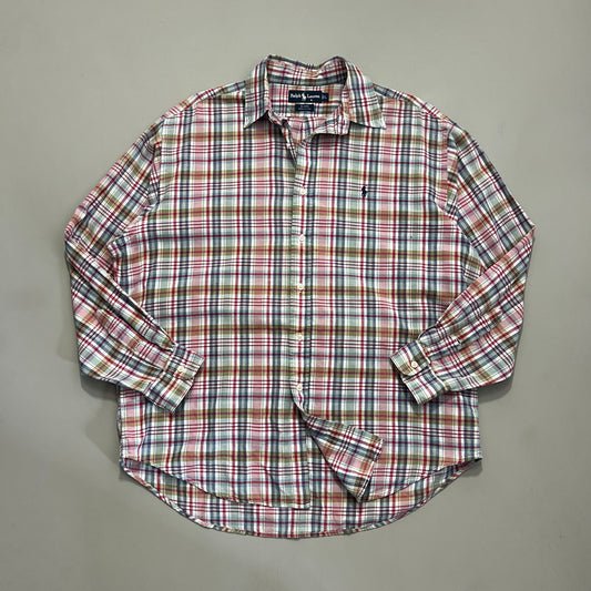 Large 1990s Polo Ralph Lauren Plaid Blair Button Shirt