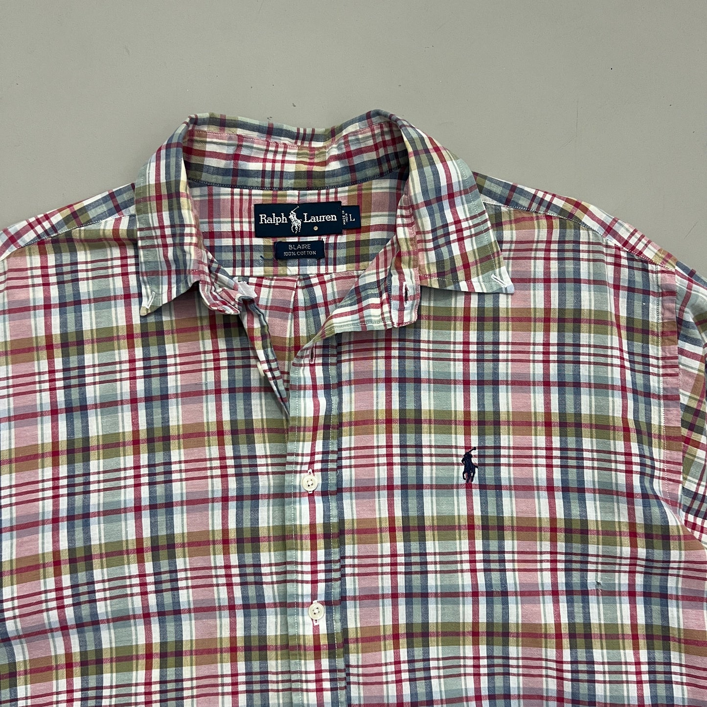 Large 1990s Polo Ralph Lauren Plaid Blair Button Shirt