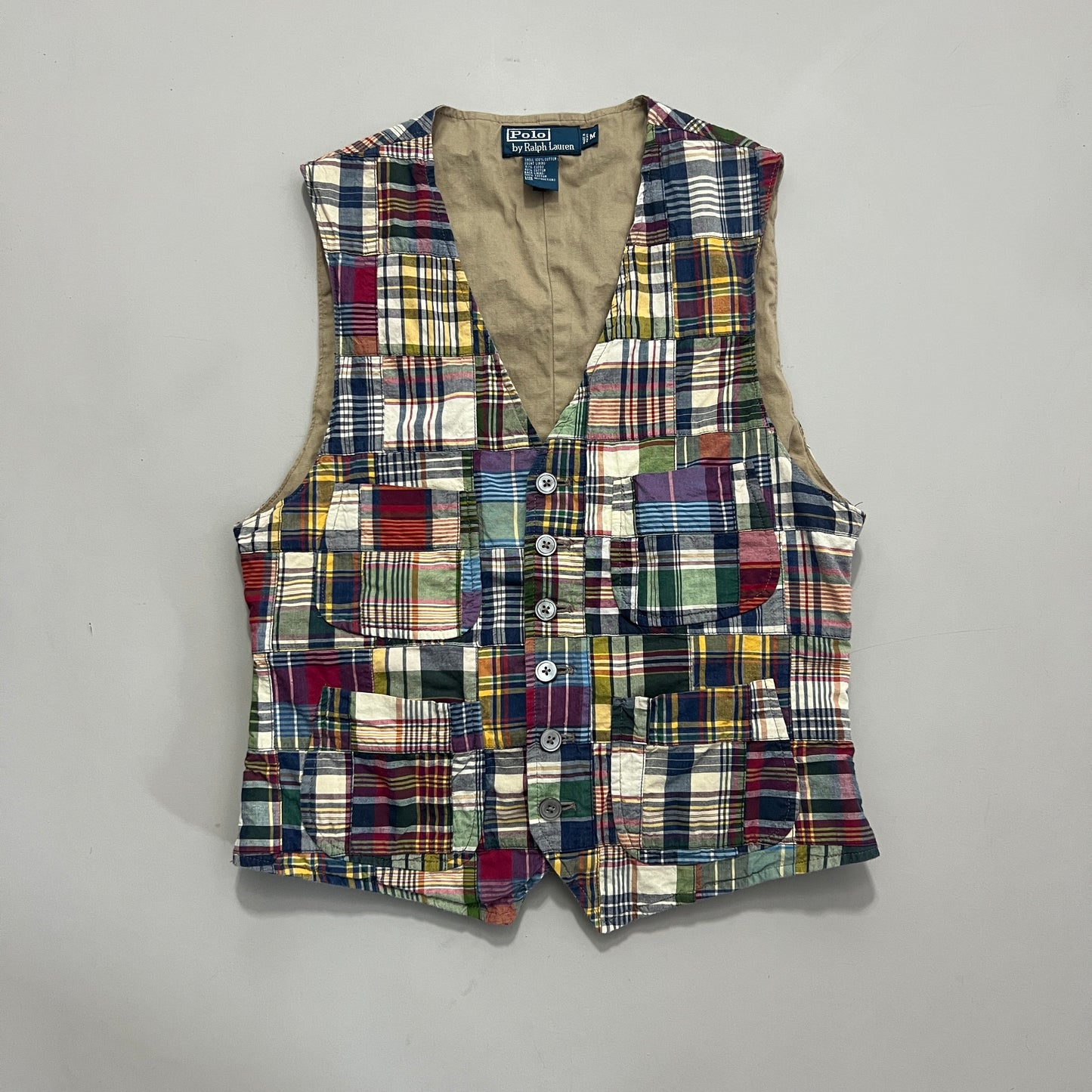 Medium 1990s Polo Ralph Lauren Patchwork Vest