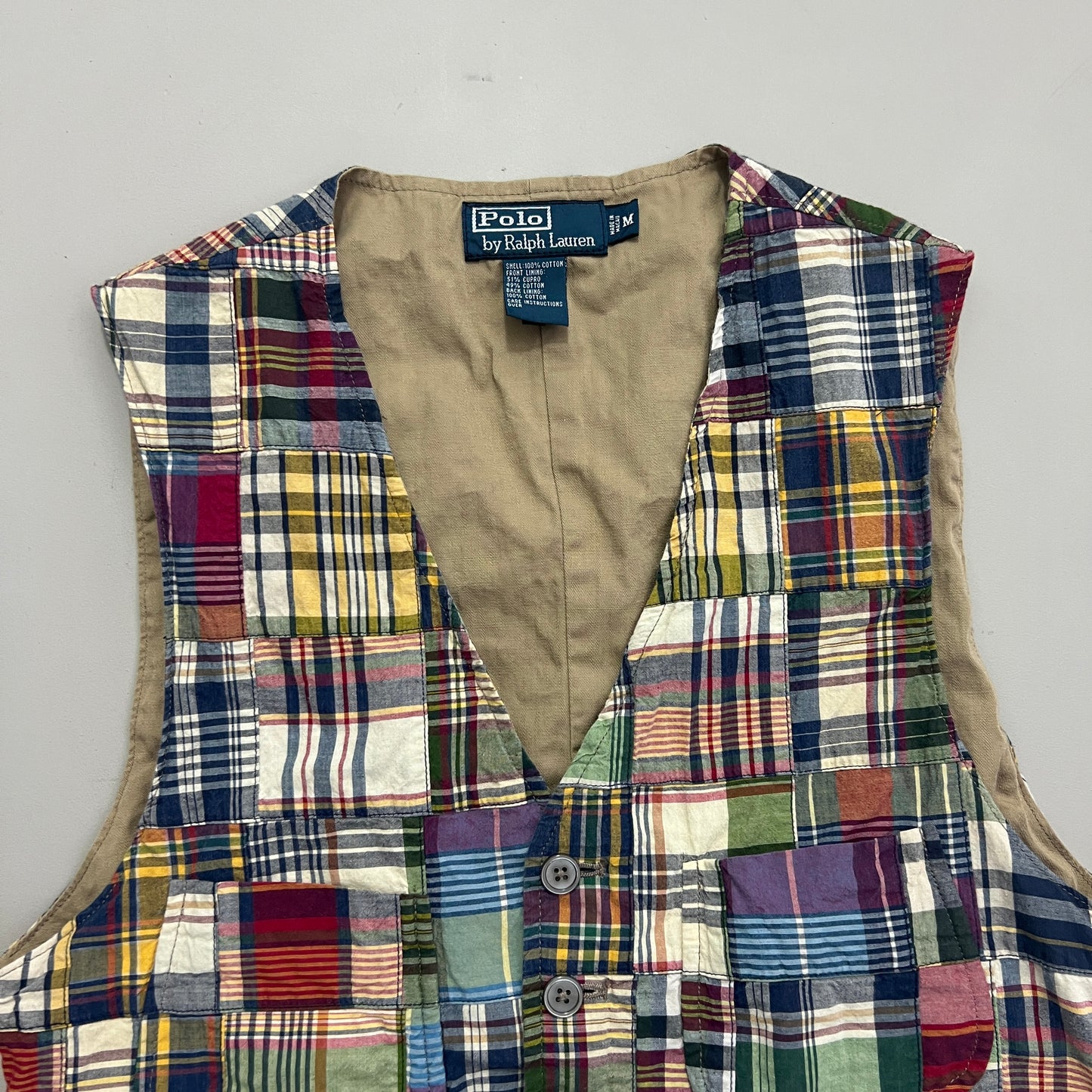 Medium 1990s Polo Ralph Lauren Patchwork Vest