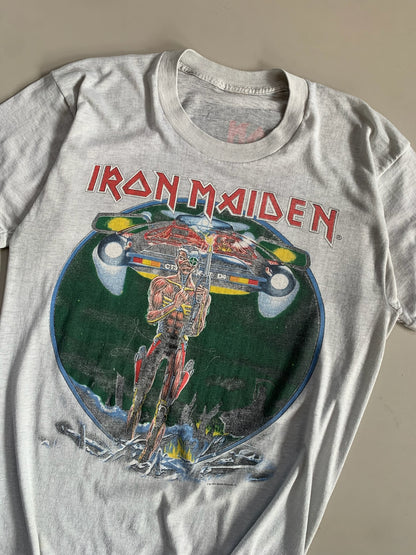 Large 1987 Iron Maiden Somewhere on Tour T-shirt