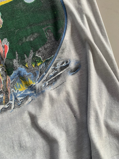 Large 1987 Iron Maiden Somewhere on Tour T-shirt