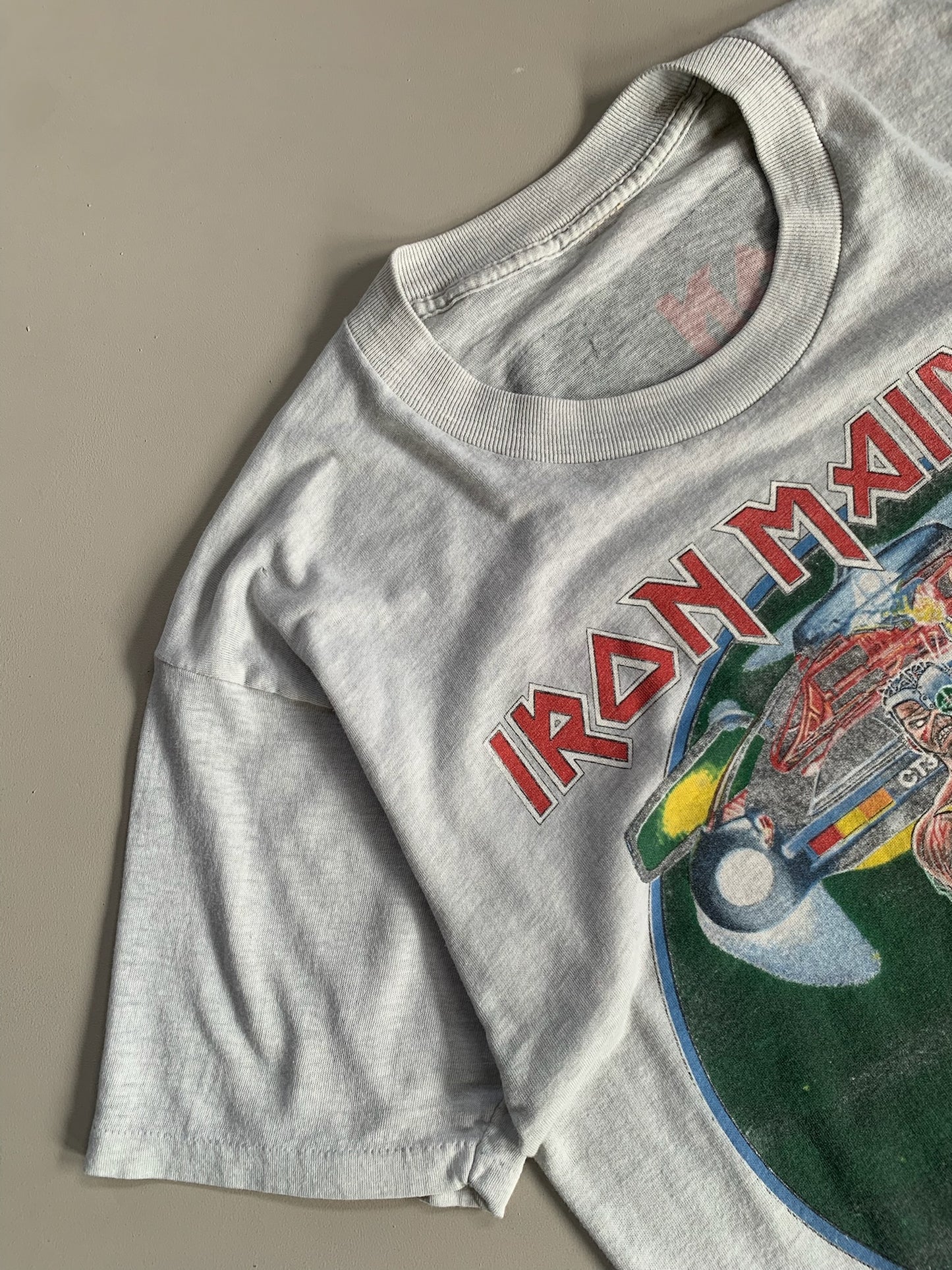 Large 1987 Iron Maiden Somewhere on Tour T-shirt