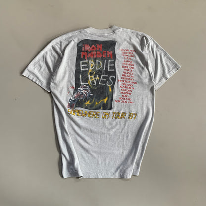 Large 1987 Iron Maiden Somewhere on Tour T-shirt