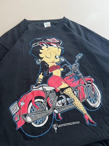 Large 1993 Betty Boop Biker T-shirt