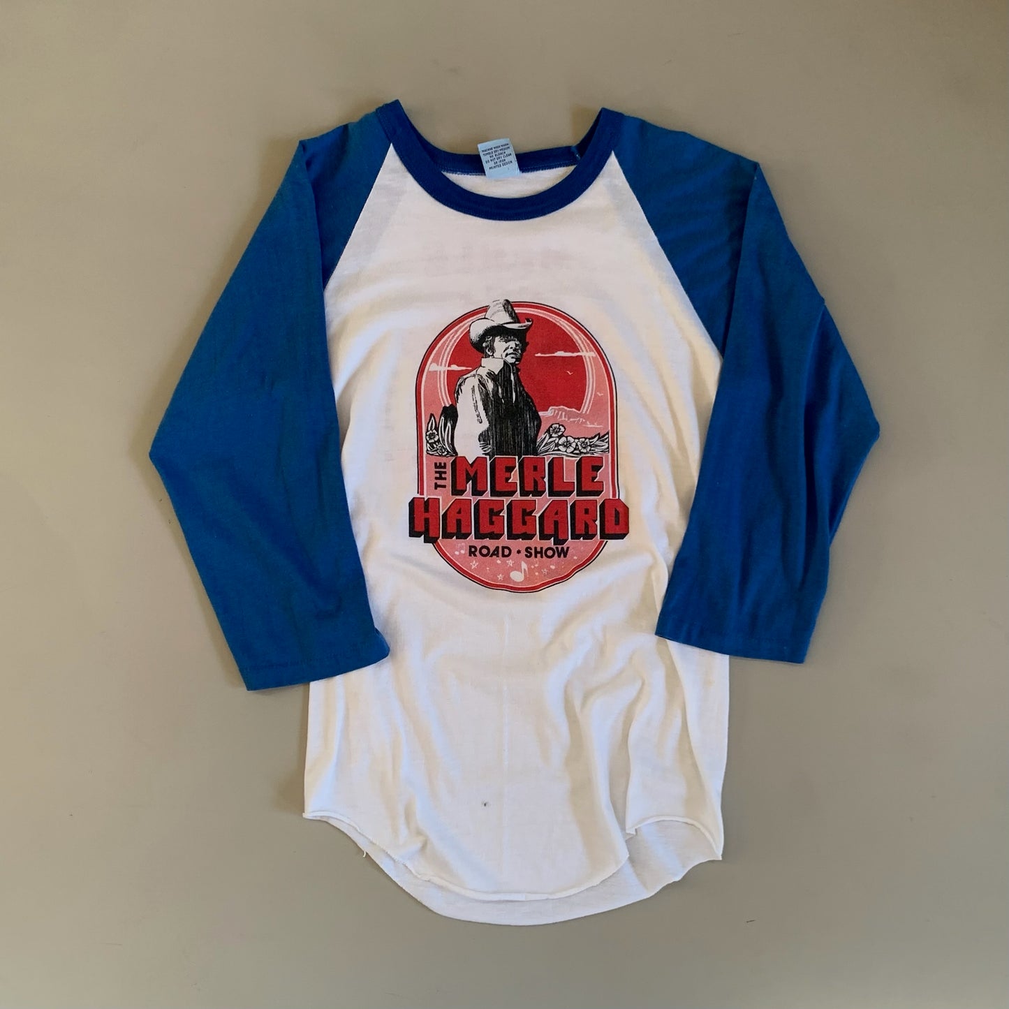 Small 1982 Merle Haggard Road Show Raglan