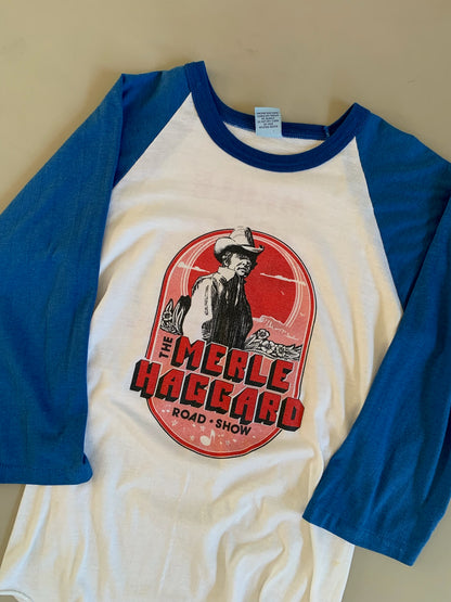 Small 1982 Merle Haggard Road Show Raglan