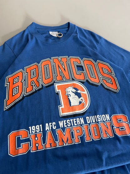 Medium 1991 Denver Broncos AFC West Champs T-shirt