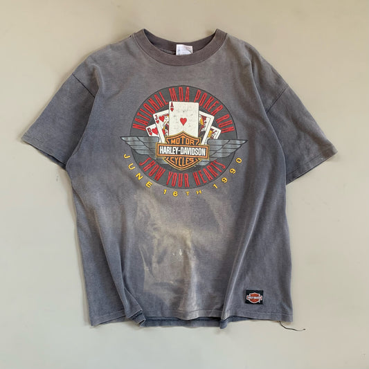 XL 1990 Harley Davidson NC Poker Run T-shirt