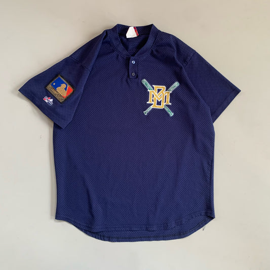 XL 1990s Milwaukee Brewers 125th Anniversary Gold Jersey