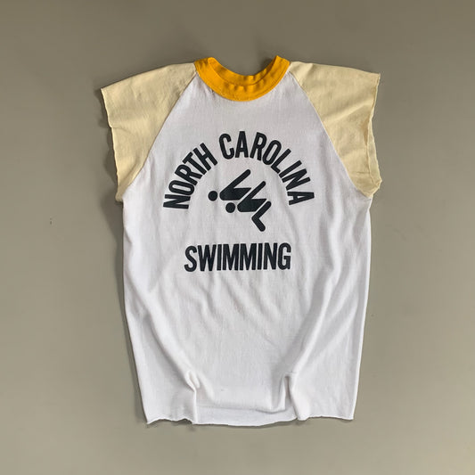 Large 1970s North Carolina Swimming Cut Off