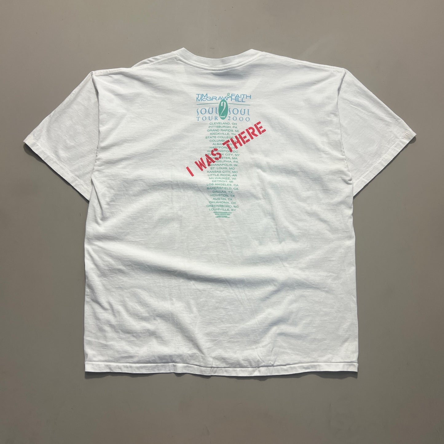 XXL 2000 Tim McGraw & Faith Hill Tour T-shirt