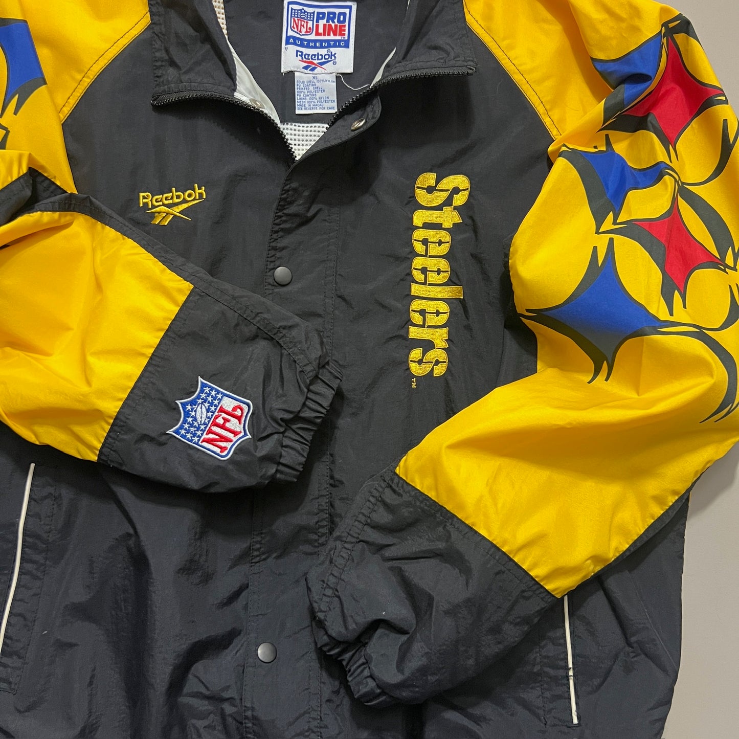 XL 1990s Pittsburgh Steelers Reebok Windbreaker