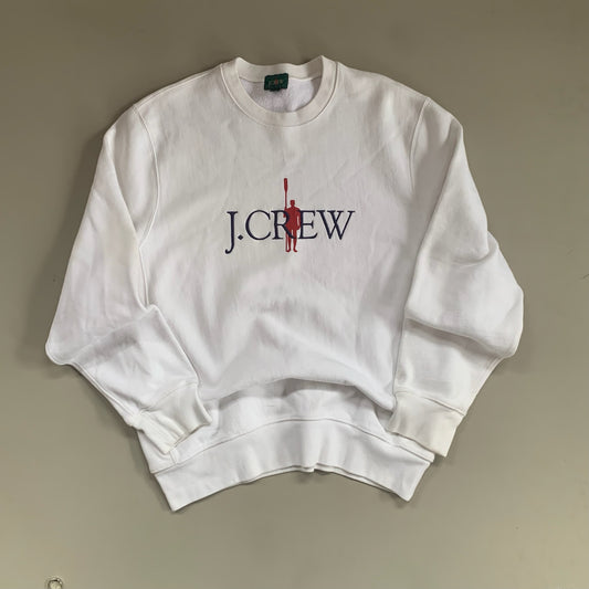 Large 1990s J. Crew White Oar Men Sweatshirt