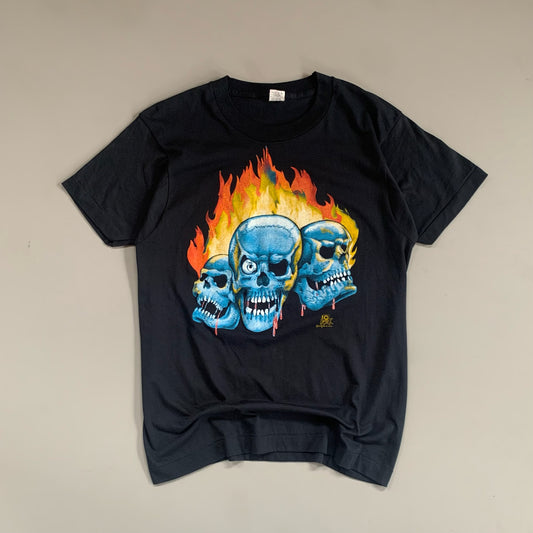 Medium 1980s Flaming Skulls QFX T-shirt