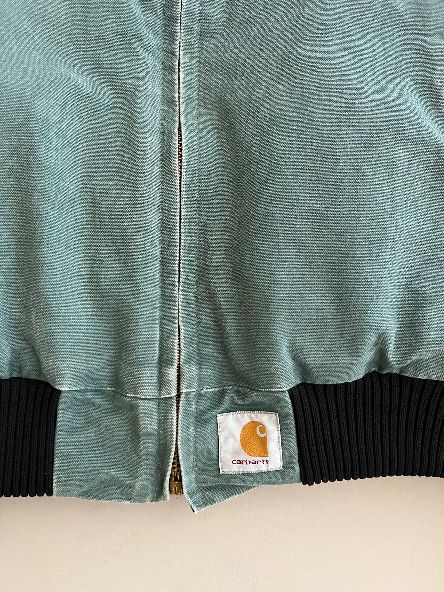 Large 90s Faded Green Carhartt Aztec Jacket
