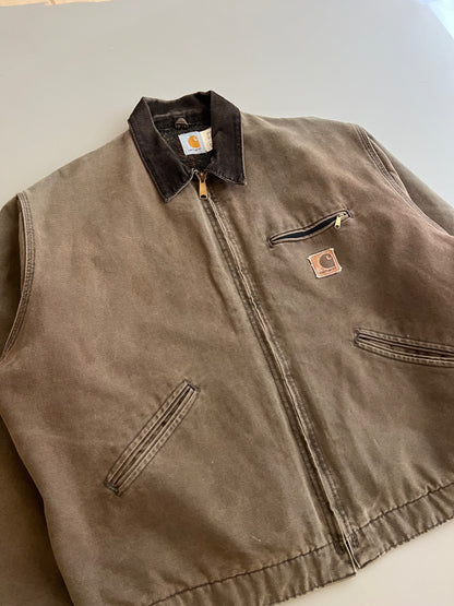 2XL 90s Mocha Carhartt Detroit Jacket