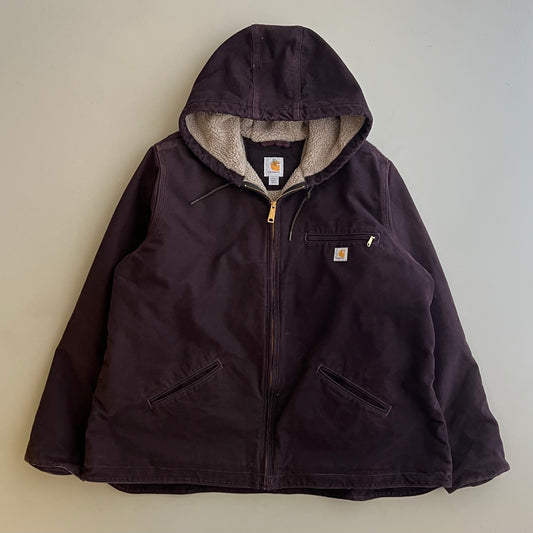 2XL 2000s Plum Carhartt Sherpa Lined Jacket