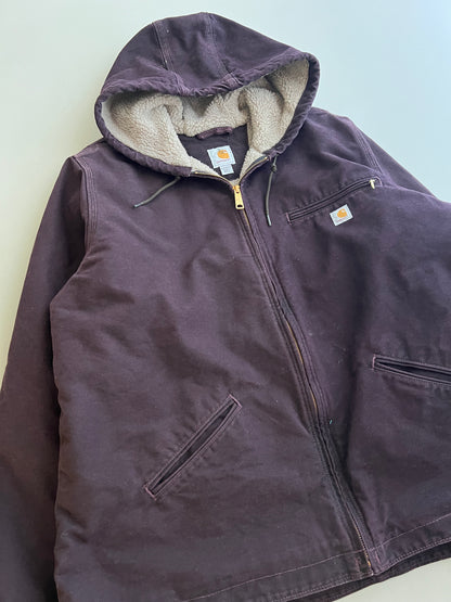 2XL 2000s Plum Carhartt Sherpa Lined Jacket