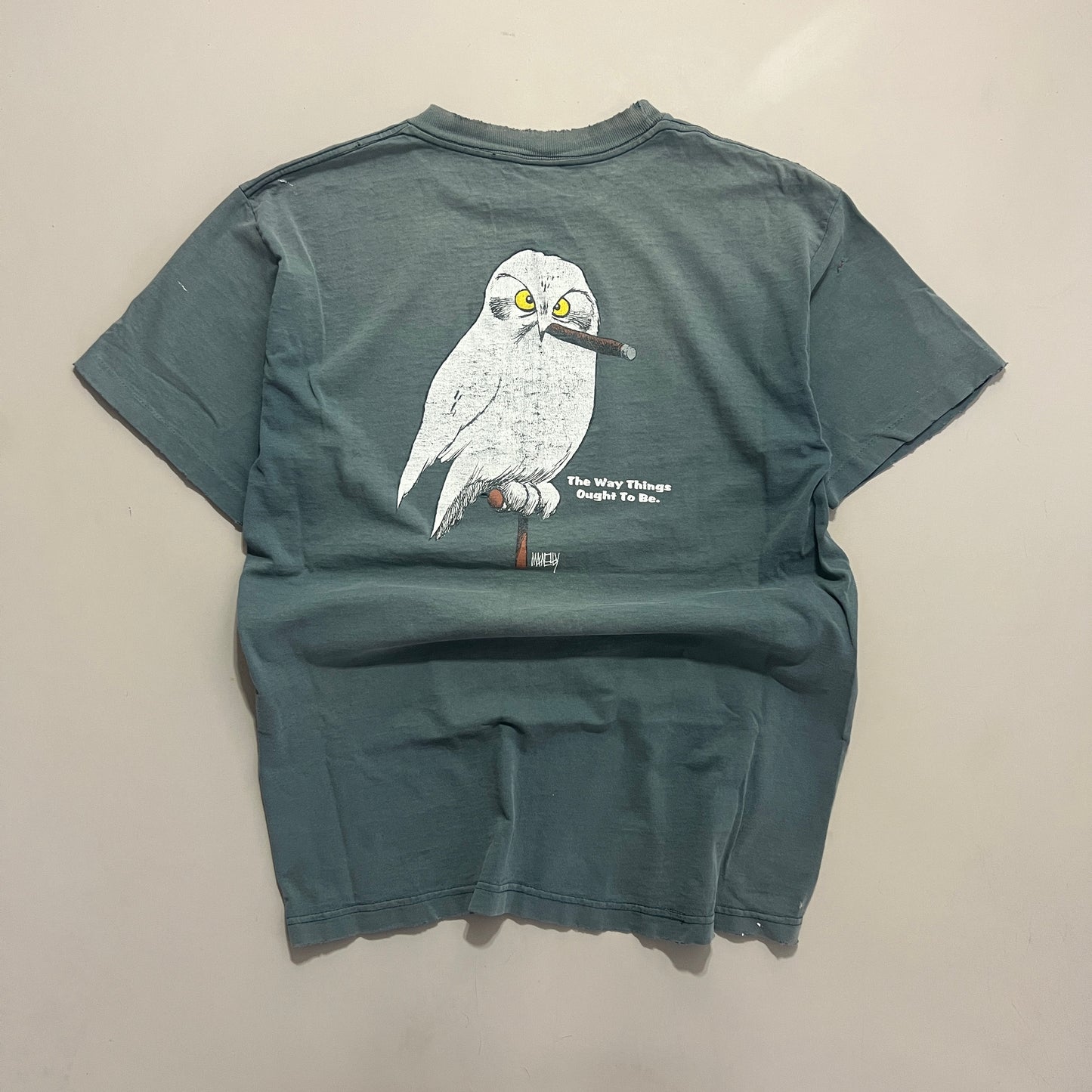 Large 90s White Owl Cigars Comic Strip T-shirt