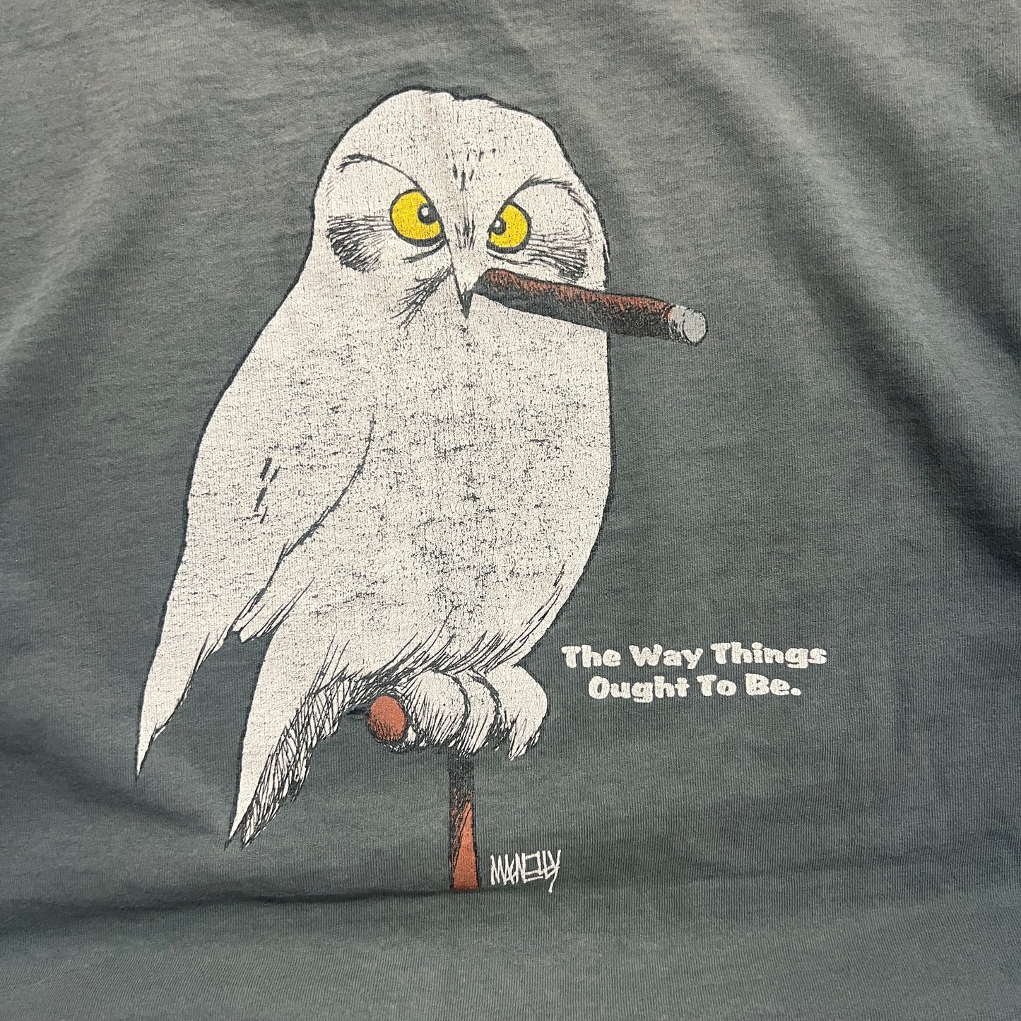 Large 90s White Owl Cigars Comic Strip T-shirt