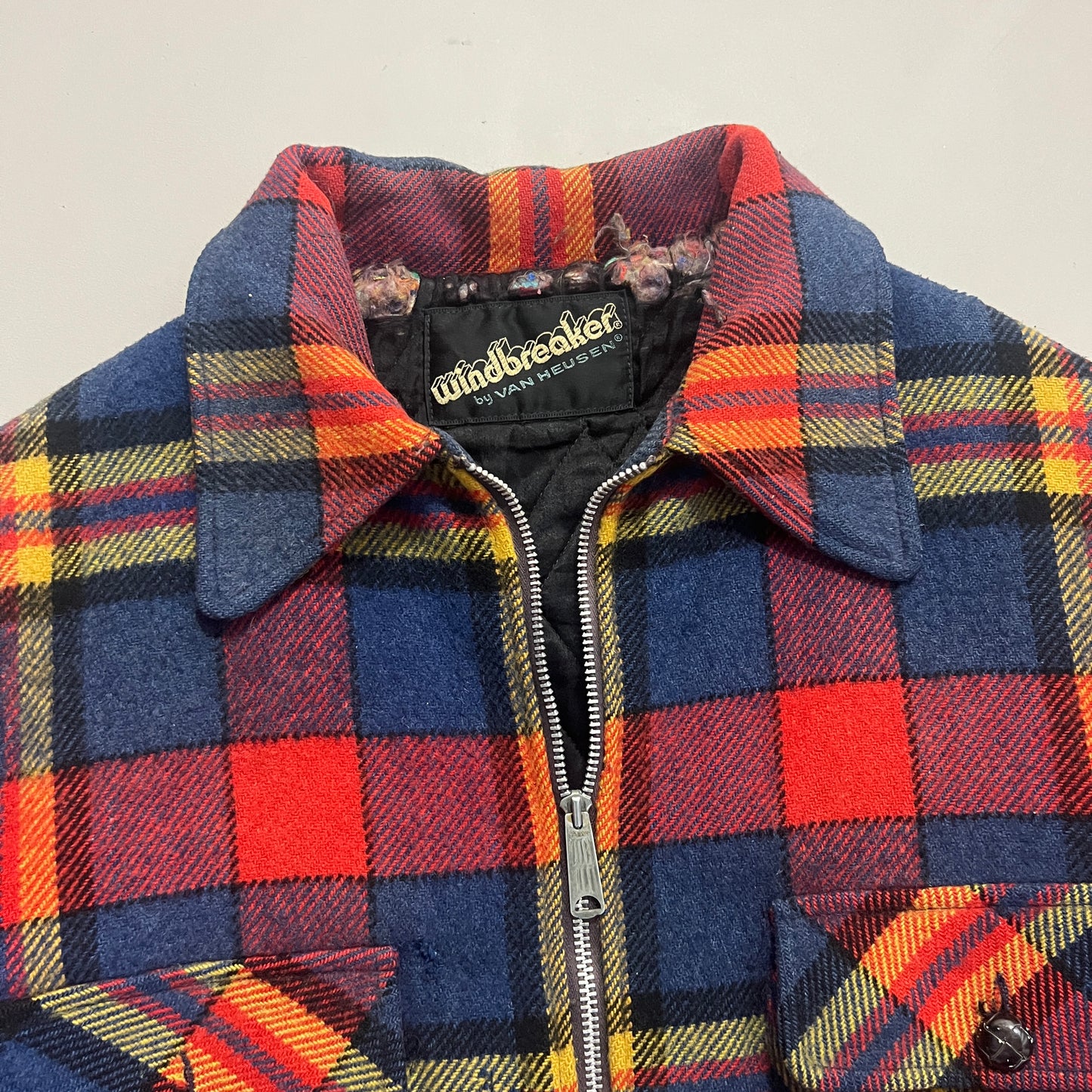 Small 1970s Plaid Van Heusen Wool Jacket