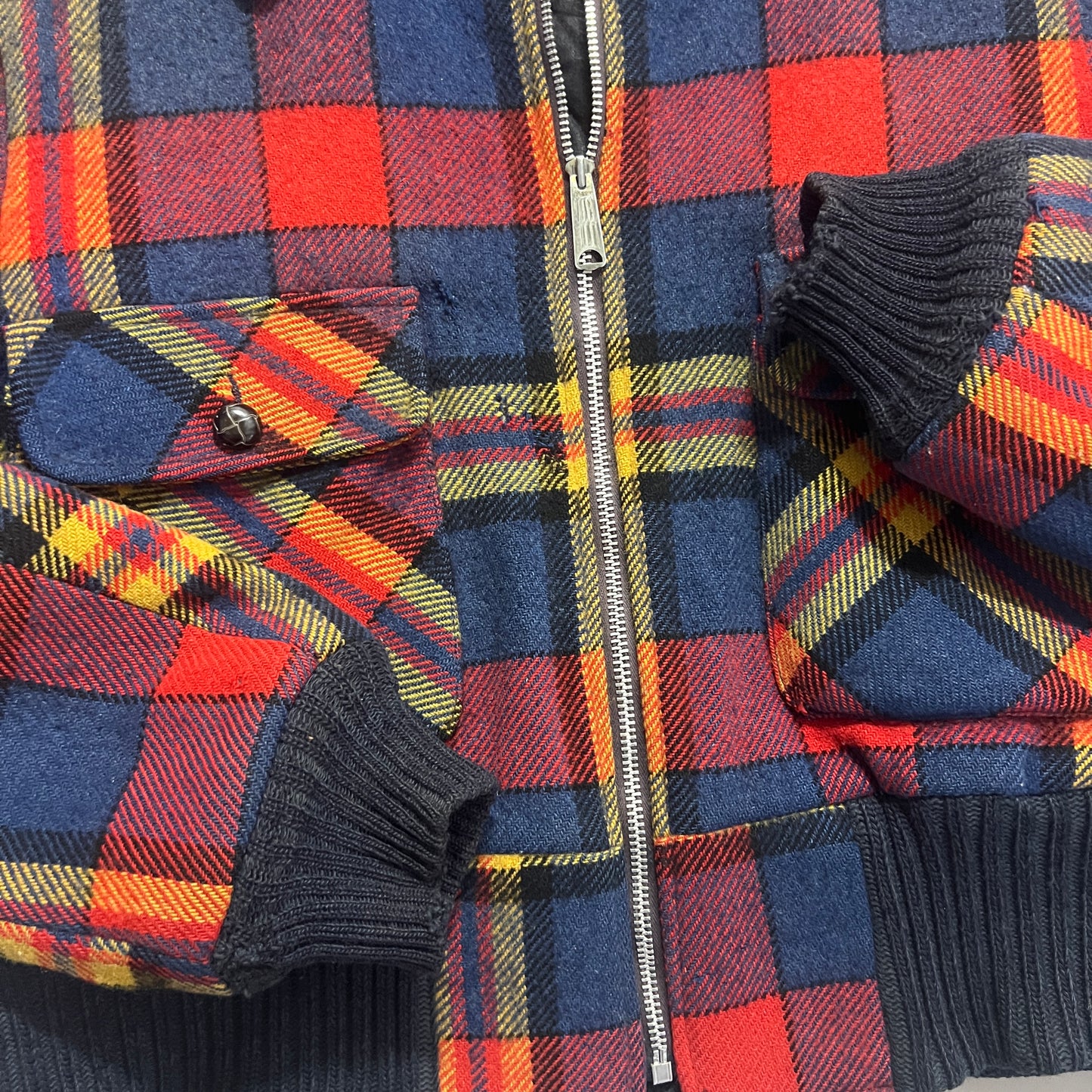 Small 1970s Plaid Van Heusen Wool Jacket
