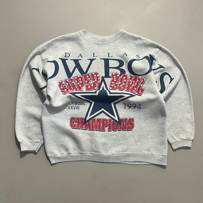 Large 1994 Dallas Cowboys Super Bowl Champs Full Print Sweatshirt