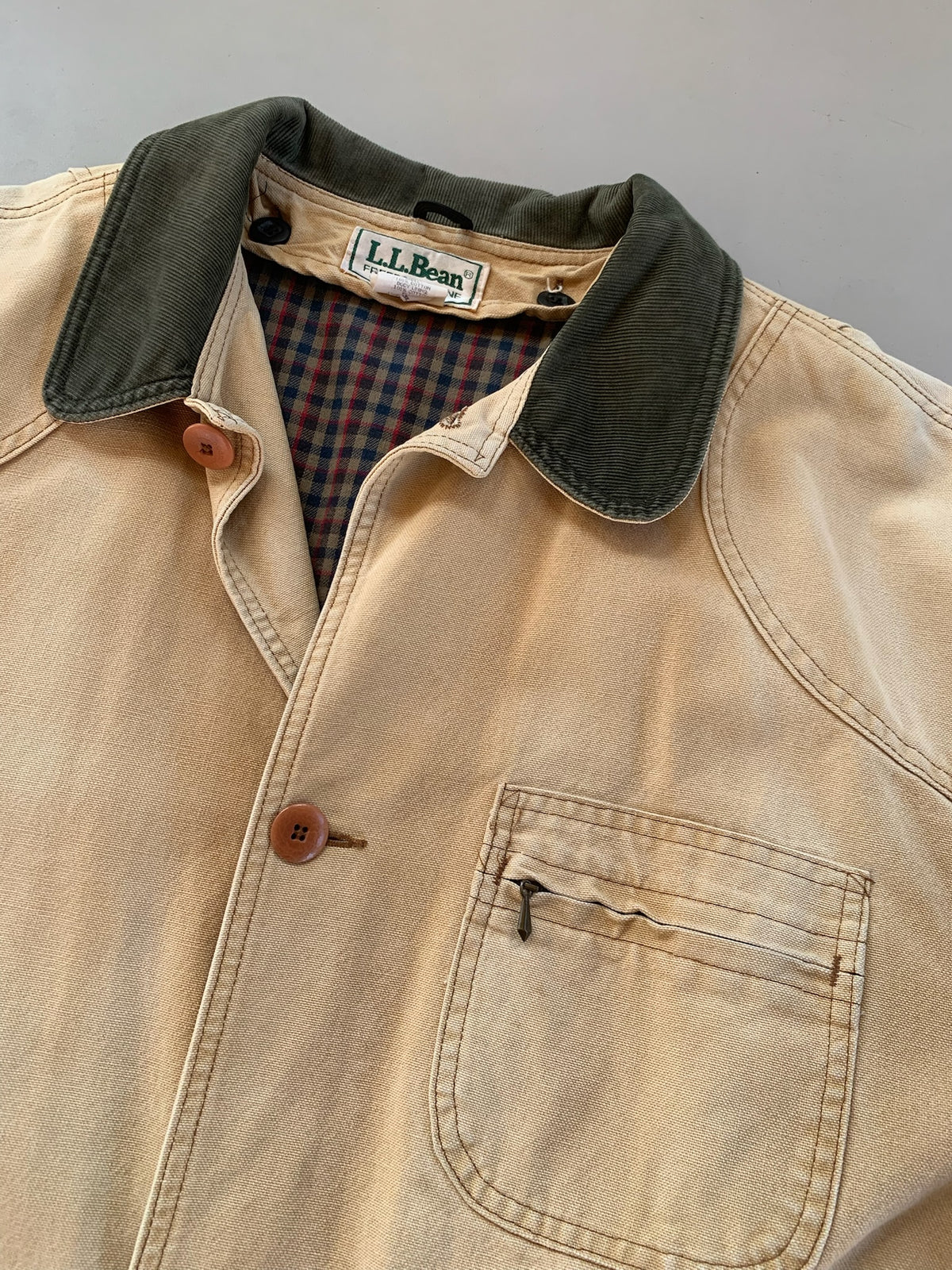 XL 90s L.L Bean Plad Lined Barn Jacket