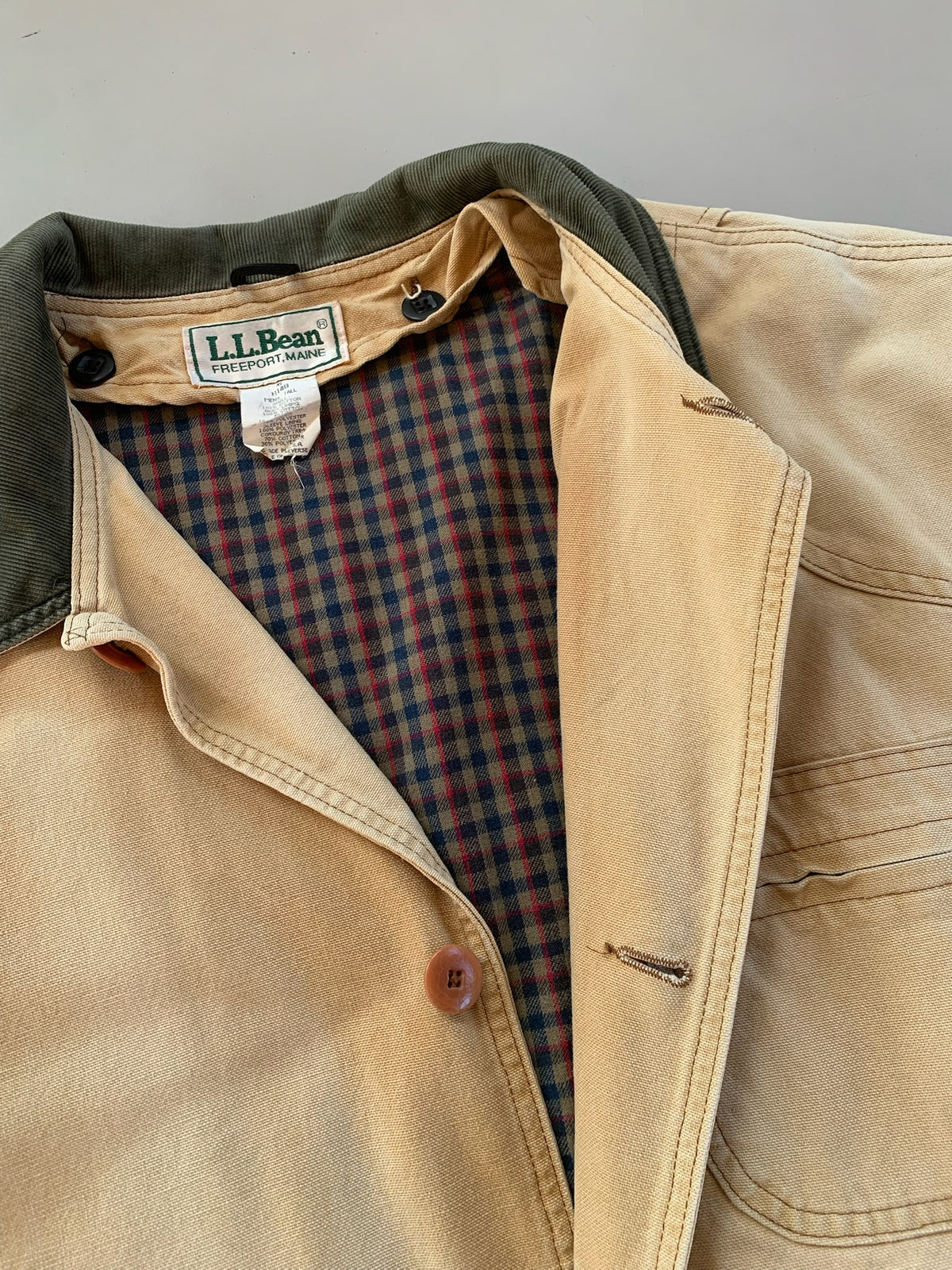 XL 90s L.L Bean Plad Lined Barn Jacket