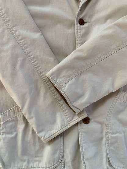 WL 90s J Crew bone flannel lined barn coat
