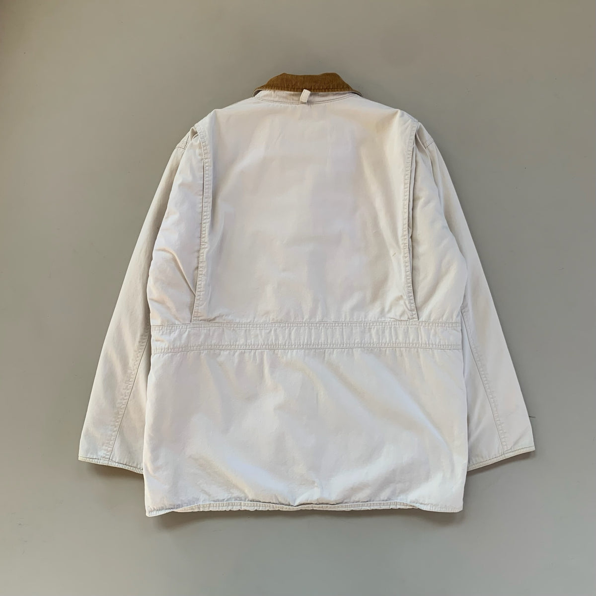 WL 90s J Crew bone flannel lined barn coat