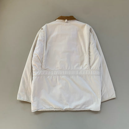 WL 90s J Crew bone flannel lined barn coat
