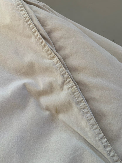 WL 90s J Crew bone flannel lined barn coat