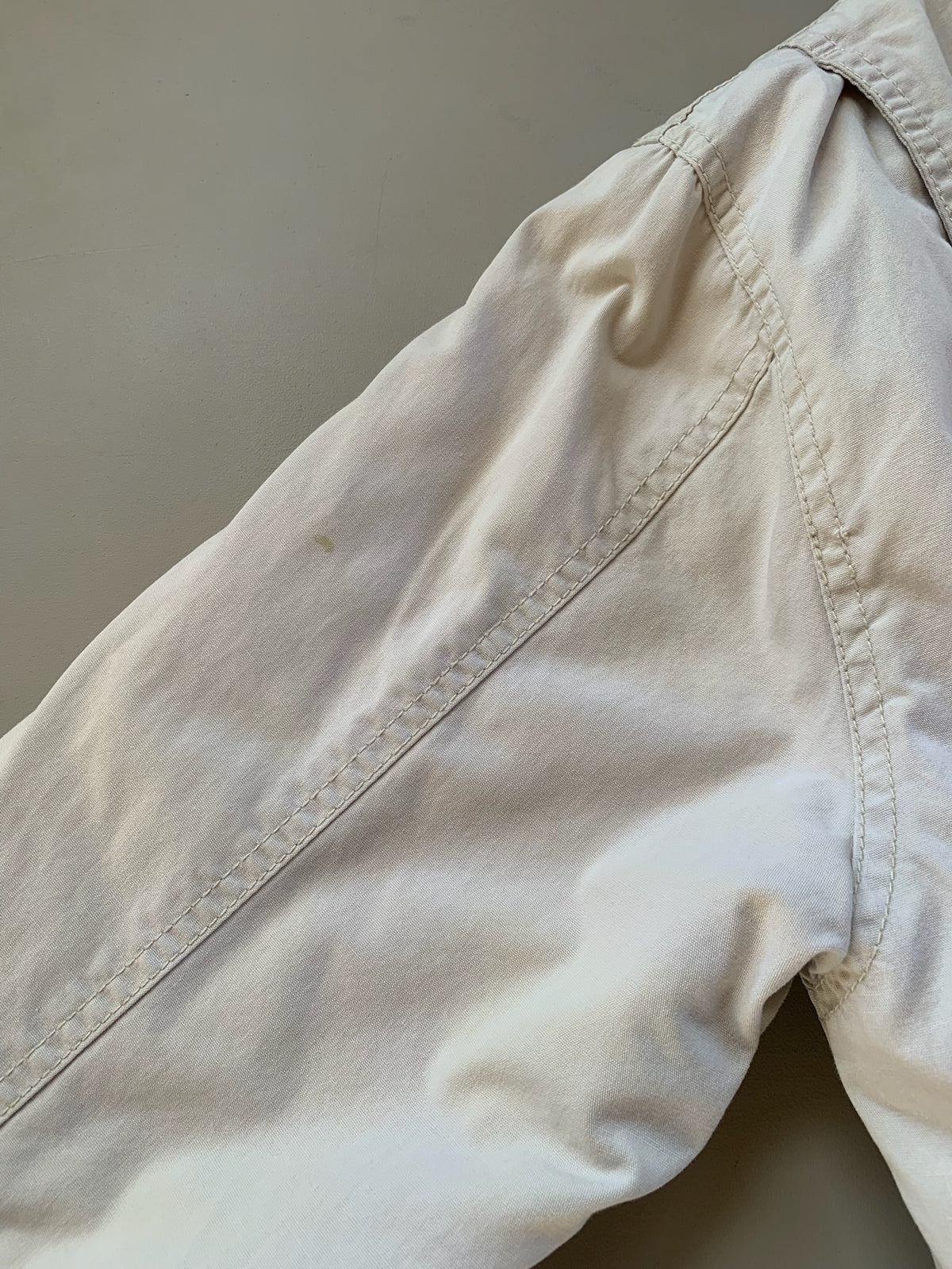 WL 90s J Crew bone flannel lined barn coat