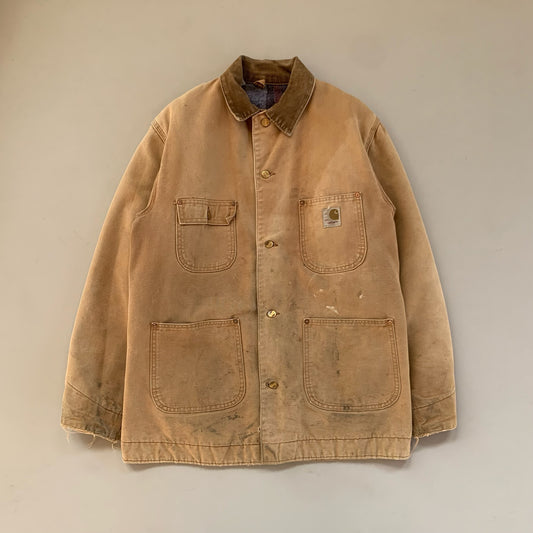 42L 1980s Tan Carhartt Chore Jacket