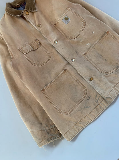 42L 1980s Tan Carhartt Chore Jacket