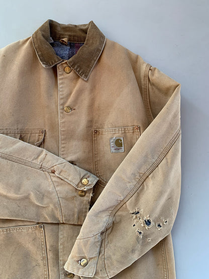 42L 1980s Tan Carhartt Chore Jacket