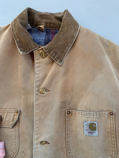 42L 1980s Tan Carhartt Chore Jacket