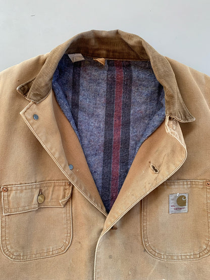 42L 1980s Tan Carhartt Chore Jacket