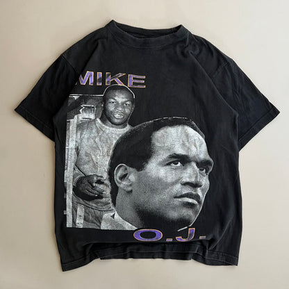 Large 90s Oj Simpson Mike Tyson Rap T-shirt
